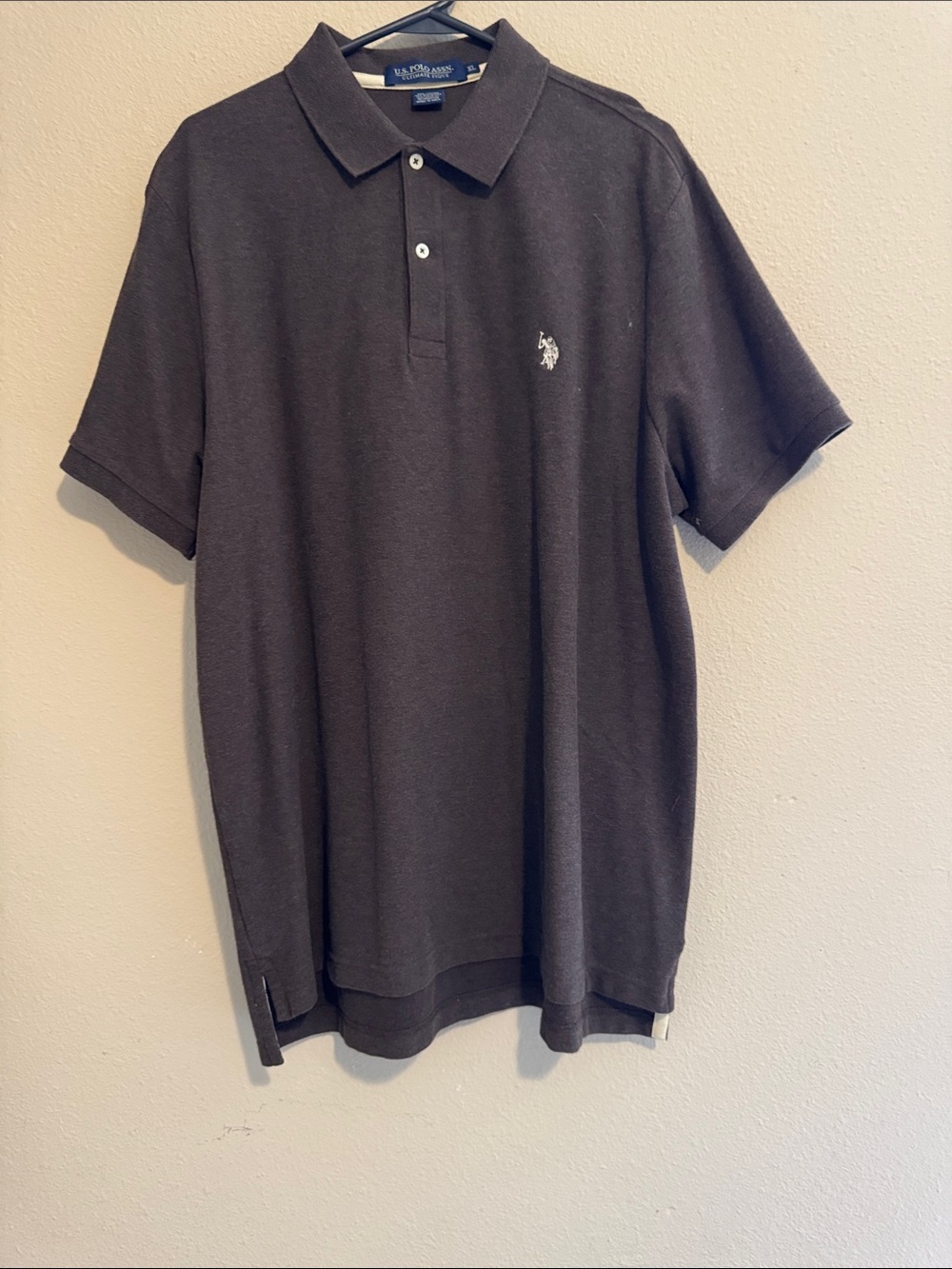 U.S. Polo Assn. Men's Polo Shirt in Dark Brown with Embroidered Logo